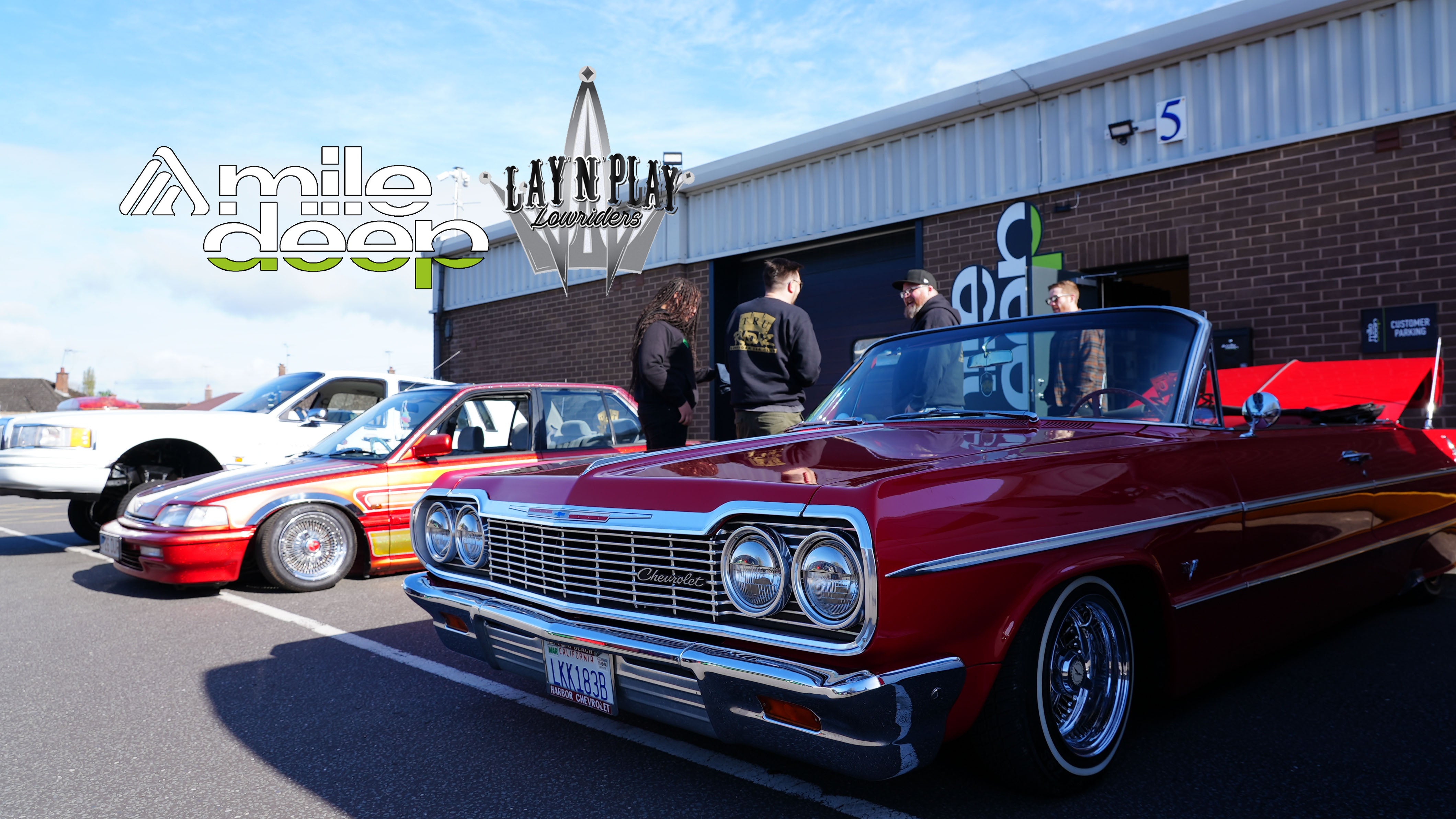 Lowrider take over meet at mile deep HQ