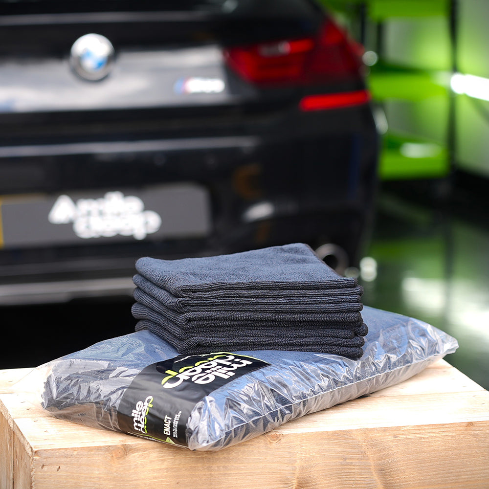 enact (pack of 10) 300 gsm car microfibre cloths 