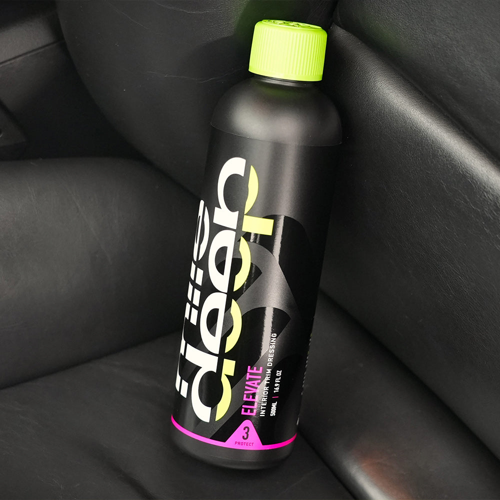 Elevate car interior trim dressing bottle