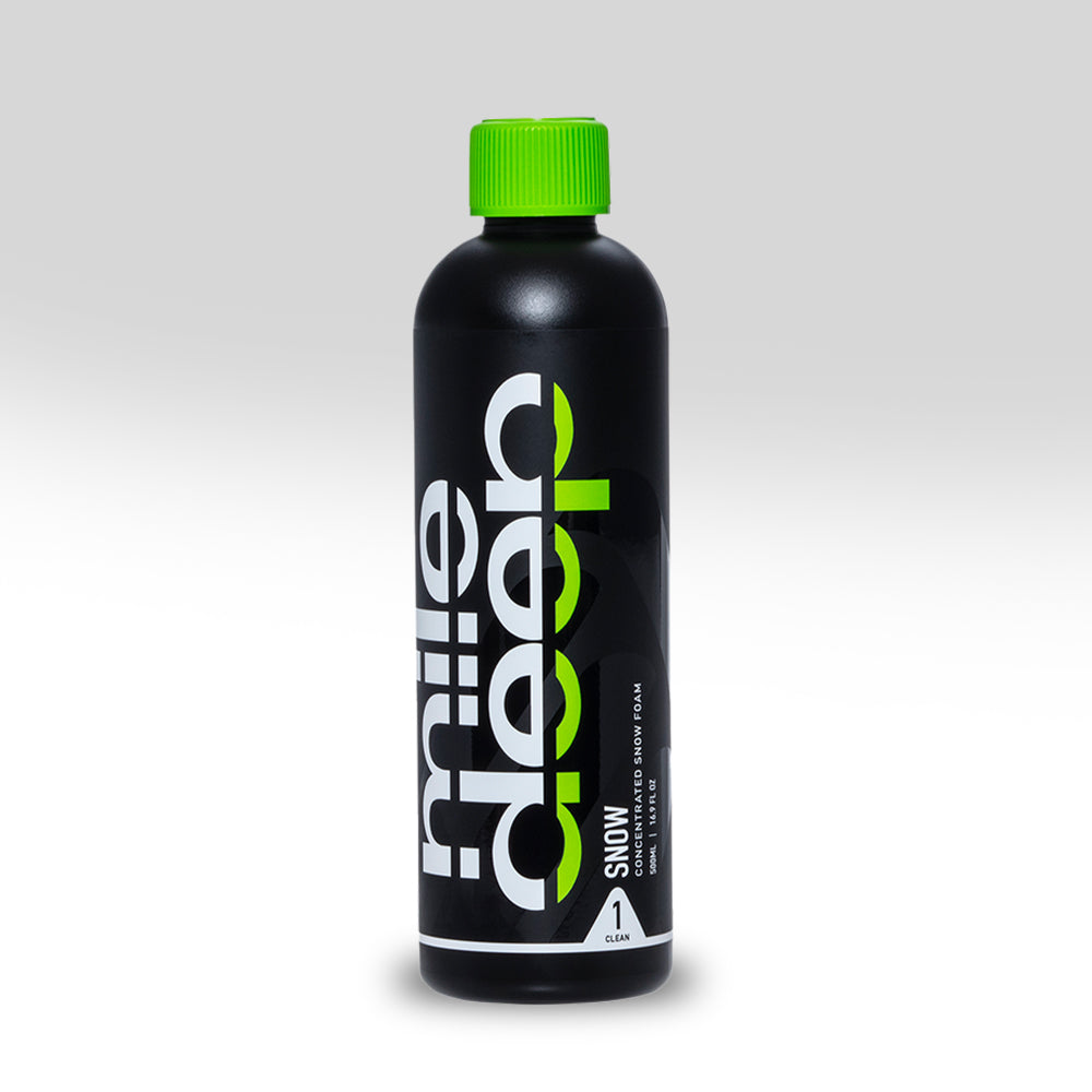 mile deep SNOW concentrated snow foam product bottle